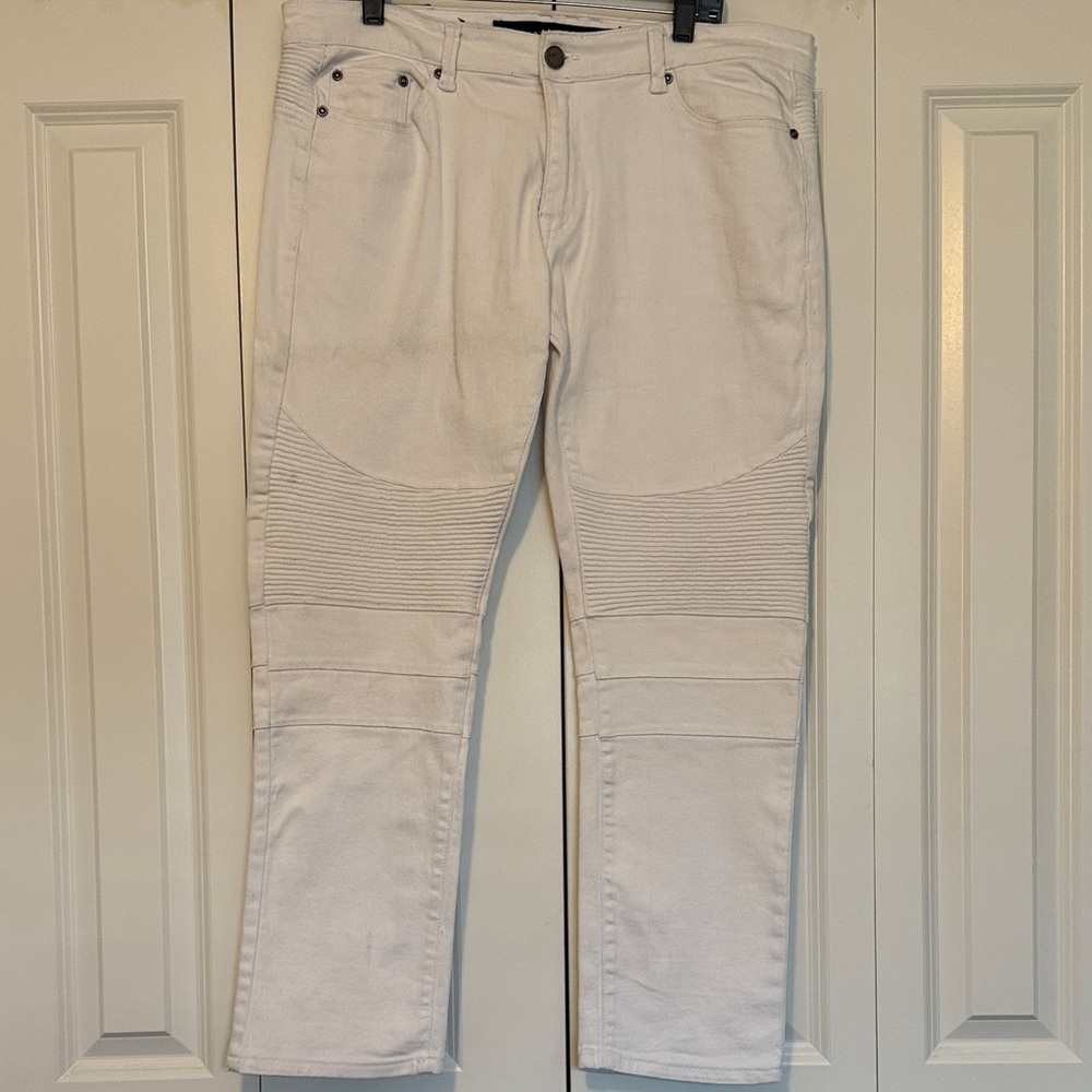 Men's Slim Fit White Jeans